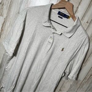 Polo‎ Ralph Lauren Beige Cream Short Sleeve Polo Shirt Flesh Pony Mens XL